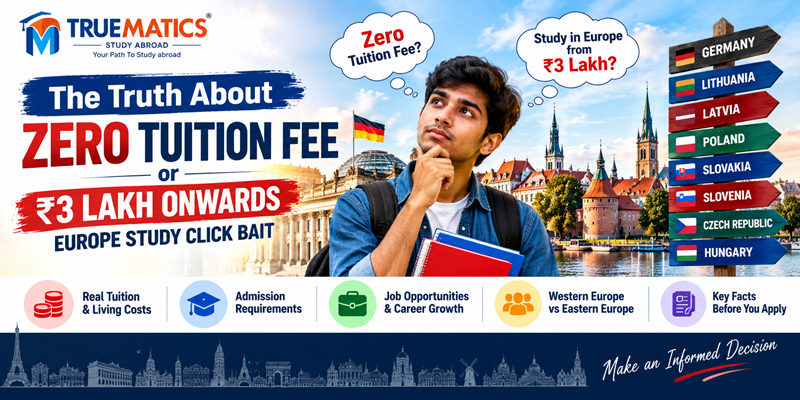 The truth about zero tuition fees and advertised low-cost study in Europe for Indian students